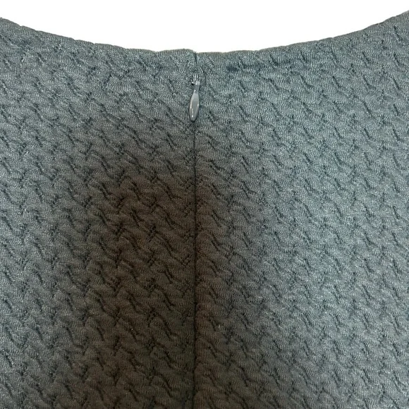 Ann Taylor Textured Knit Peplum Short Sleeve Top zippered Back Sz. M - Picture 5 of 13